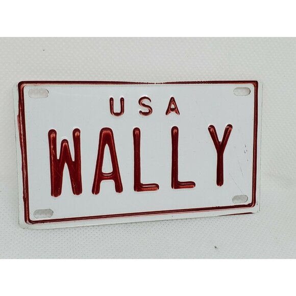 U.S.A Wally Personalized Mini License Plate – White & Red Collectible Bicycle - Picture 2 of 11